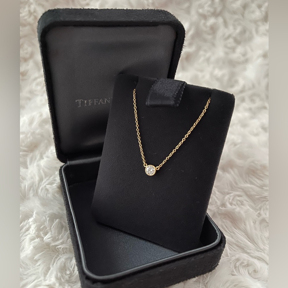TIFFANY & CO PERETTI 18K Yellow Gold Diamonds By The Yard Necklace - 0.22 Carat